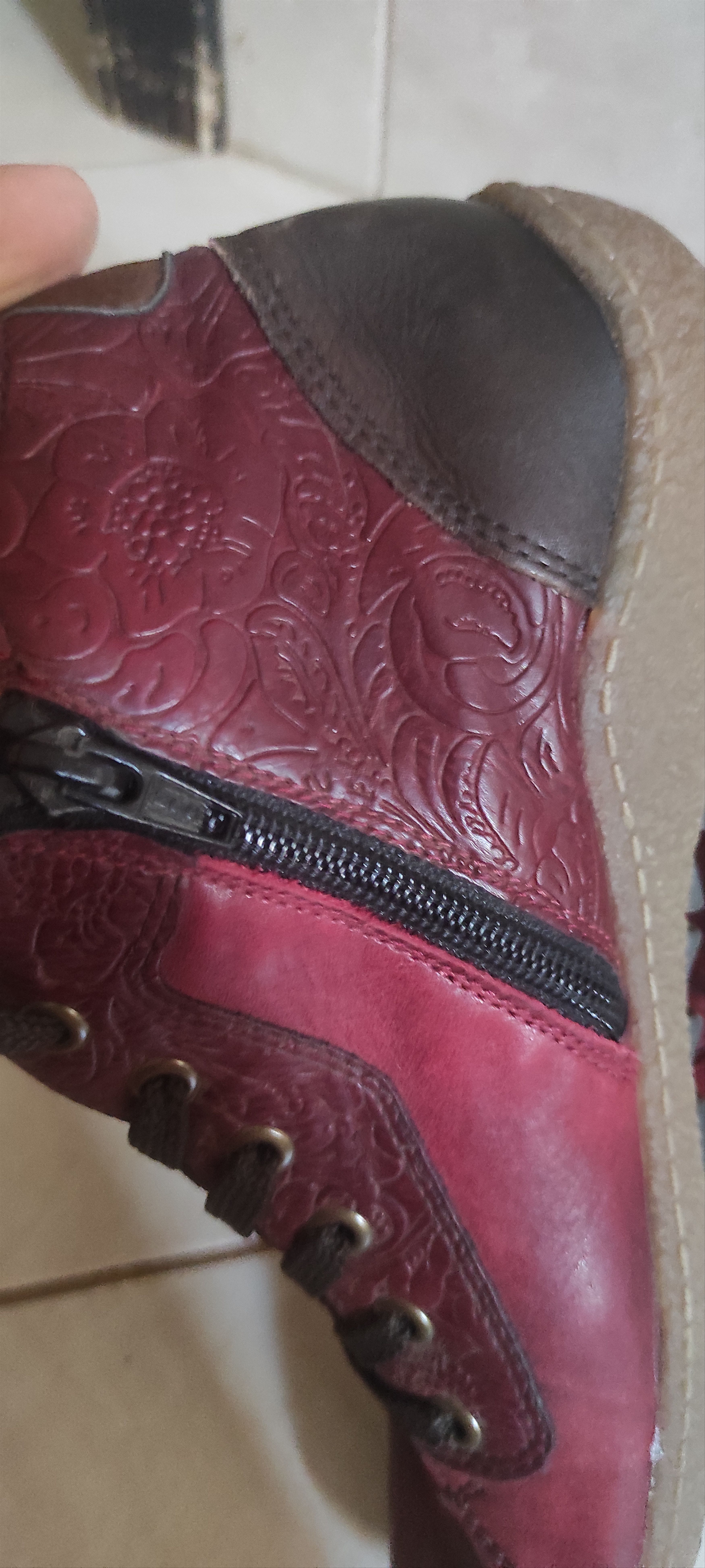 Other Remonte Women Lace-Up Casual Burgundy leather Shoes Size US 7.5 / IT 37.5 - 12 Thumbnail