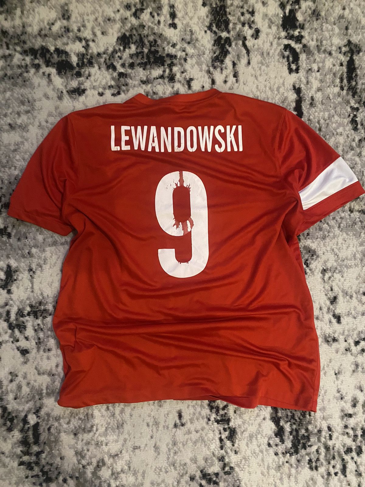 Nike × Vintage Nike Poland 18/19 Jersey #9 Lewandowski Blockcore Y2k Size US XL / EU 56 / 4 - 1 Thumbnail