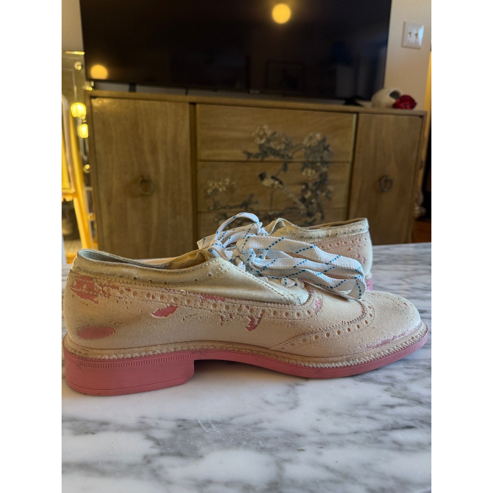 Vivienne Westwood Vivienne Westwood Pink Suede Brogues Size US 12 / EU 45 - 4 Thumbnail
