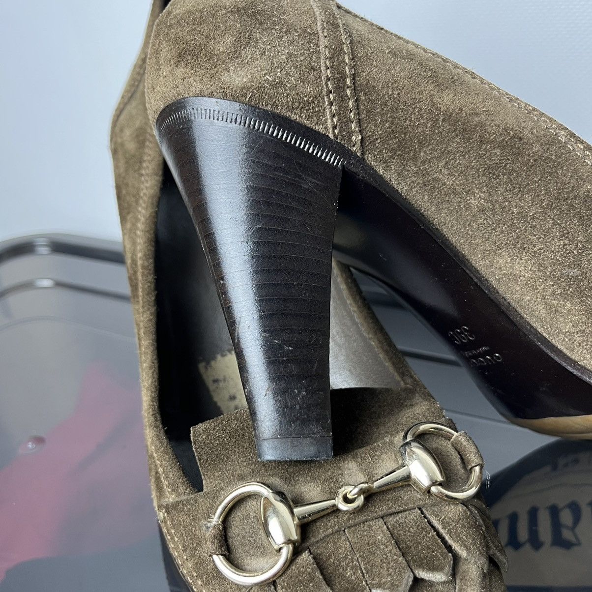 Gucci Vintage Gucci Women’s Brown Horse Bit Heels Size US 9 / IT 39 - 8 Thumbnail