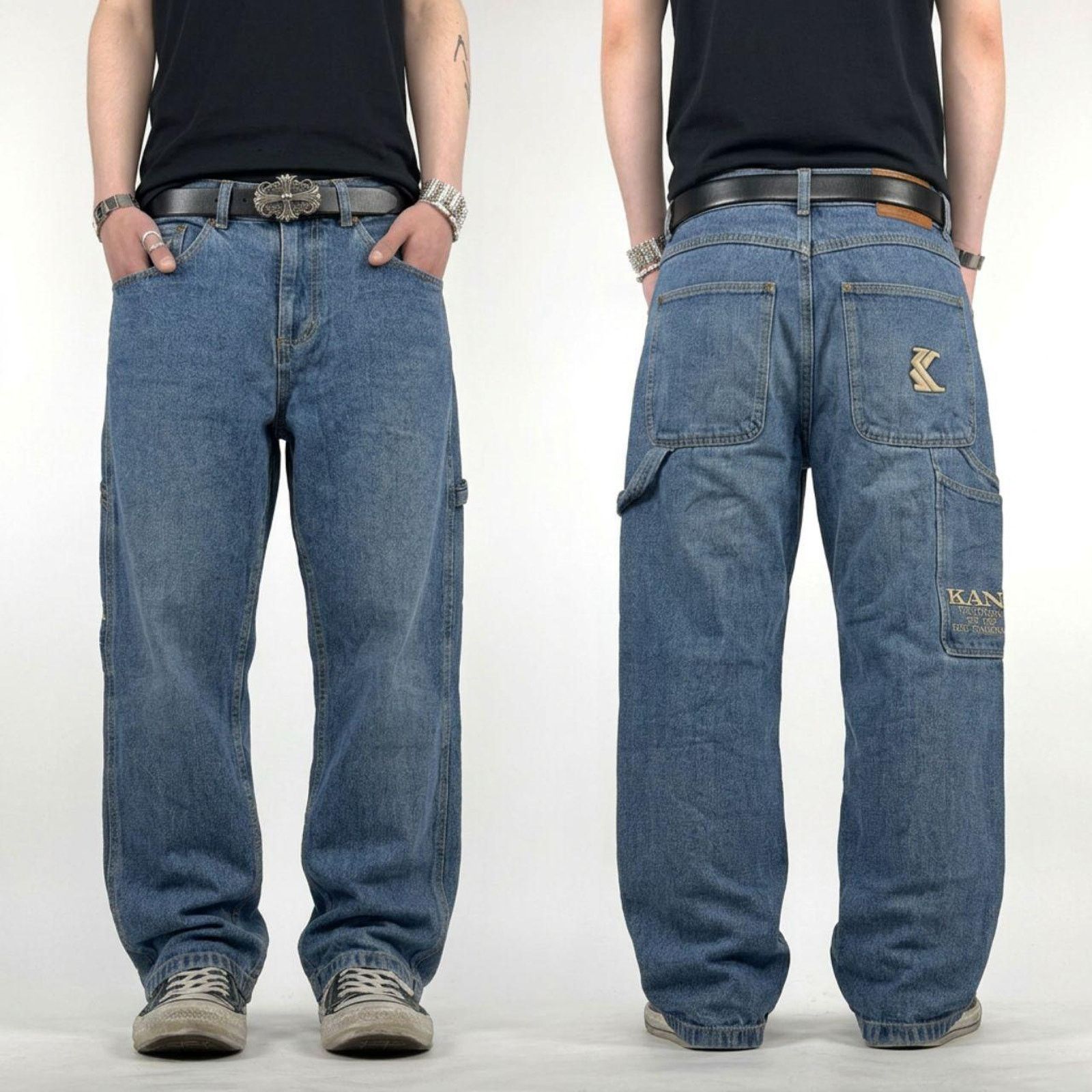 Japanese Brand × Le Grande Bleu (L.G.B.) × Vintage Vintage y2k grunge archive carpenter faded stonewash jeans Size US 28 / EU 44 - 1 Thumbnail