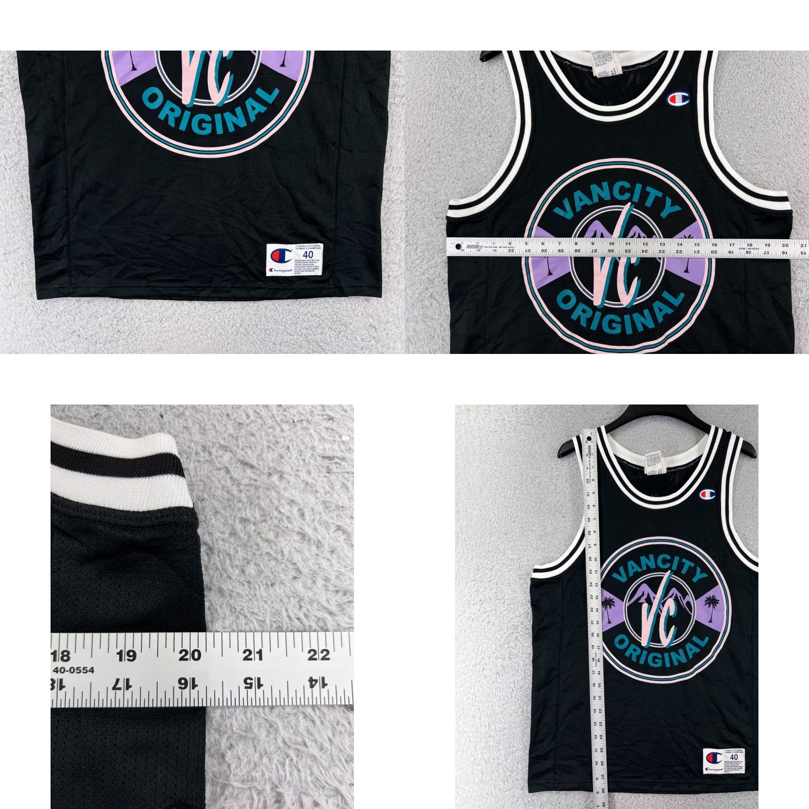 Champion Vancity Original Shirt Champion Jersey Adult Medium Black 100% Polyester Tank Size US M / EU 48-50 / 2 - 8 Thumbnail