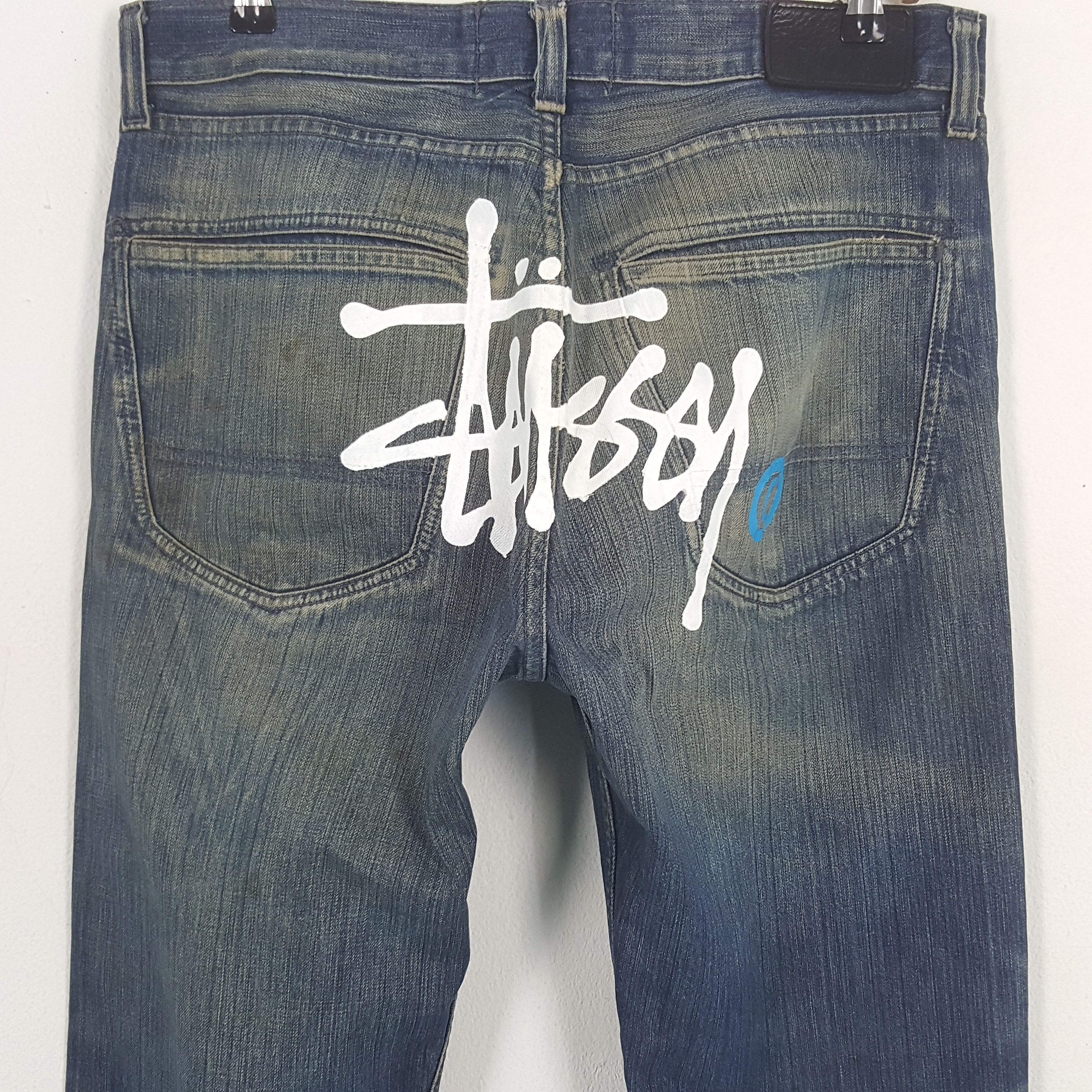 Stussy × Vintage Vintage Stussy American Brand Streetwear Denim Jeans Size US 33 - 2 Thumbnail