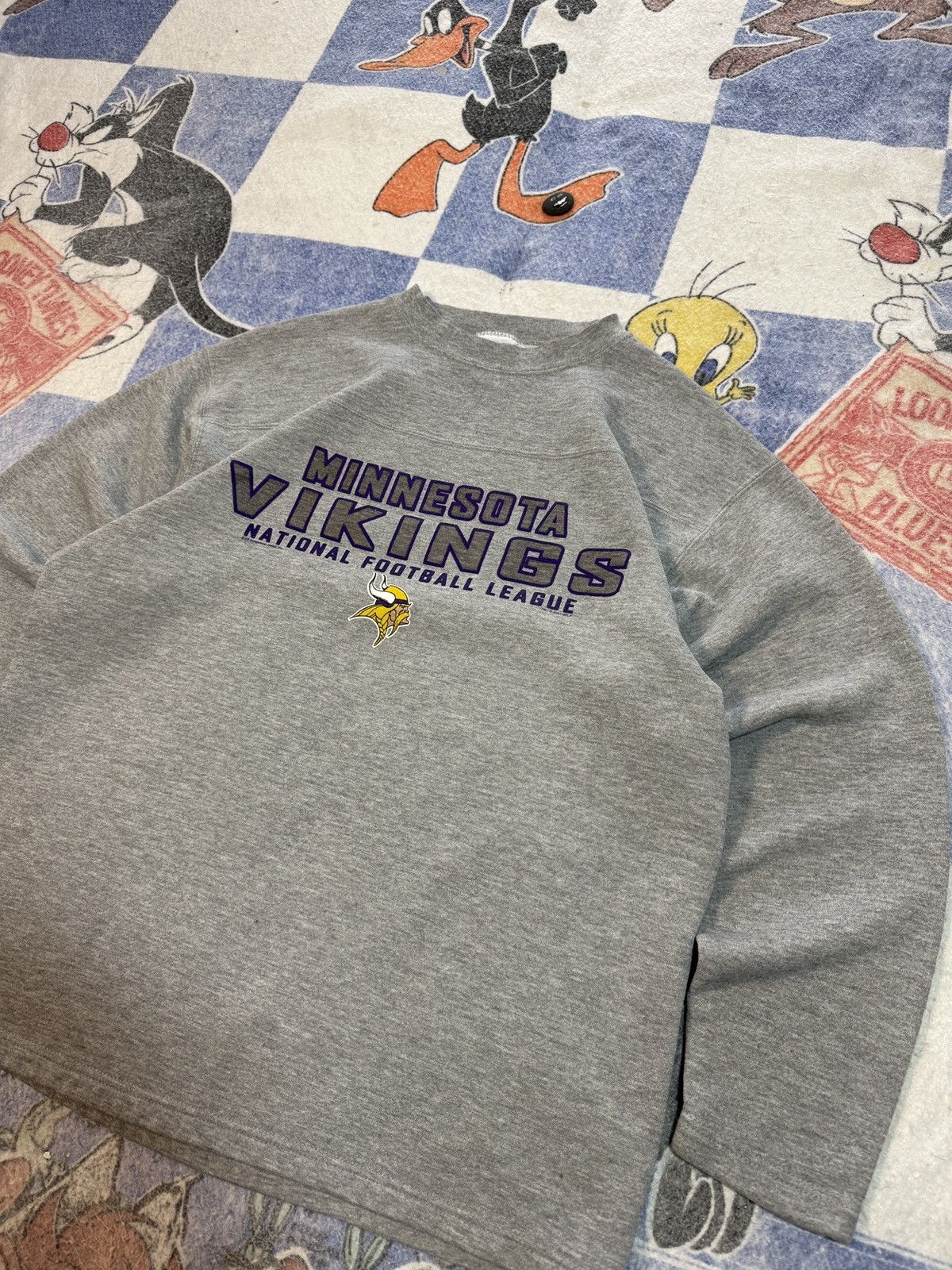 NFL Vintage minnesota vikings crewneck sweatshirt Size US L / EU 52-54 / 3 - 2 Thumbnail