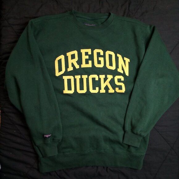 Jansport × NCAA × Vintage Vintage Jansport Oregon Ducks Spell Out Crewneck Sweatshirt Size US M / EU 48-50 / 2 - 2 Thumbnail