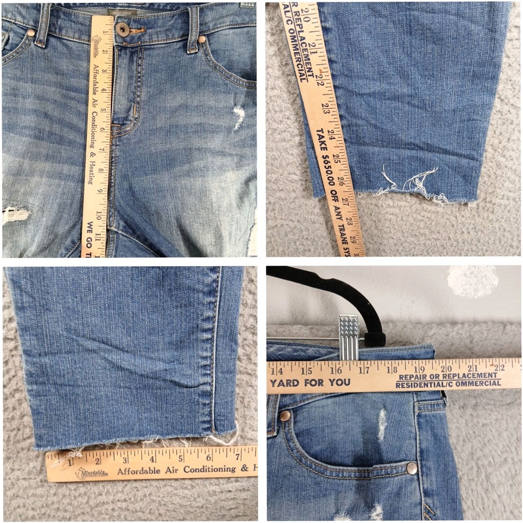 Torrid Torrid Vintage Stretch Crop Boyfriend Jeans Distressed Medium Wash Size 14 Size 36" / US 14 / IT 50 - 6 Thumbnail