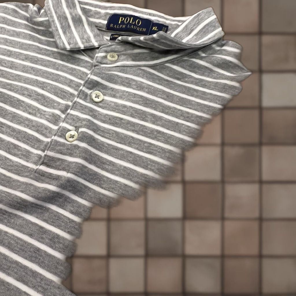 Polo Ralph Lauren Polo Ralph Lauren Gray Stripe Classic Fit Polo Shirt Mens XL Pima Cotton Golf Casual Size US XL / EU 56 / 4 - 1 Thumbnail