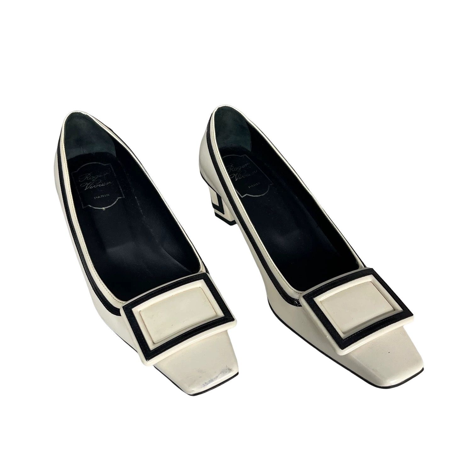 Roger Vivier Roger Vivier Two-Tone Square Buckle Pumps Size 36 Size US 6 / IT 36 - 1 Thumbnail