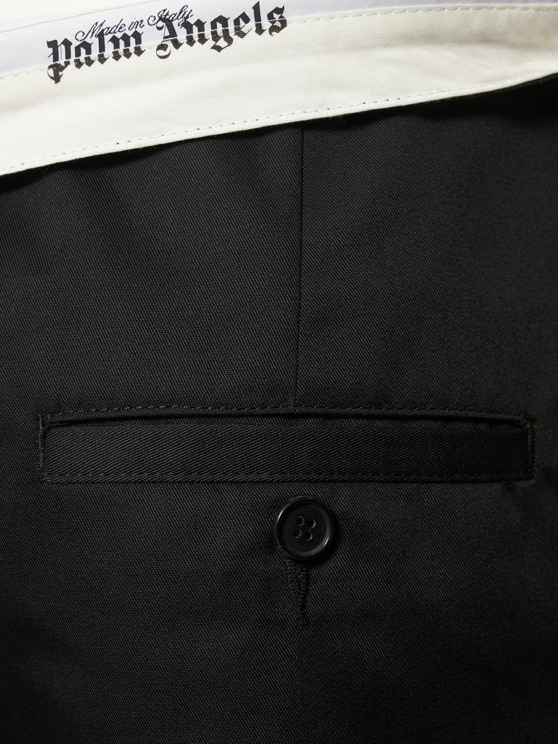 Palm Angels o1mle0425 Reversed Waistband Chino Pant in Black & White Size 26" / US 2 / IT 38 - 5 Thumbnail