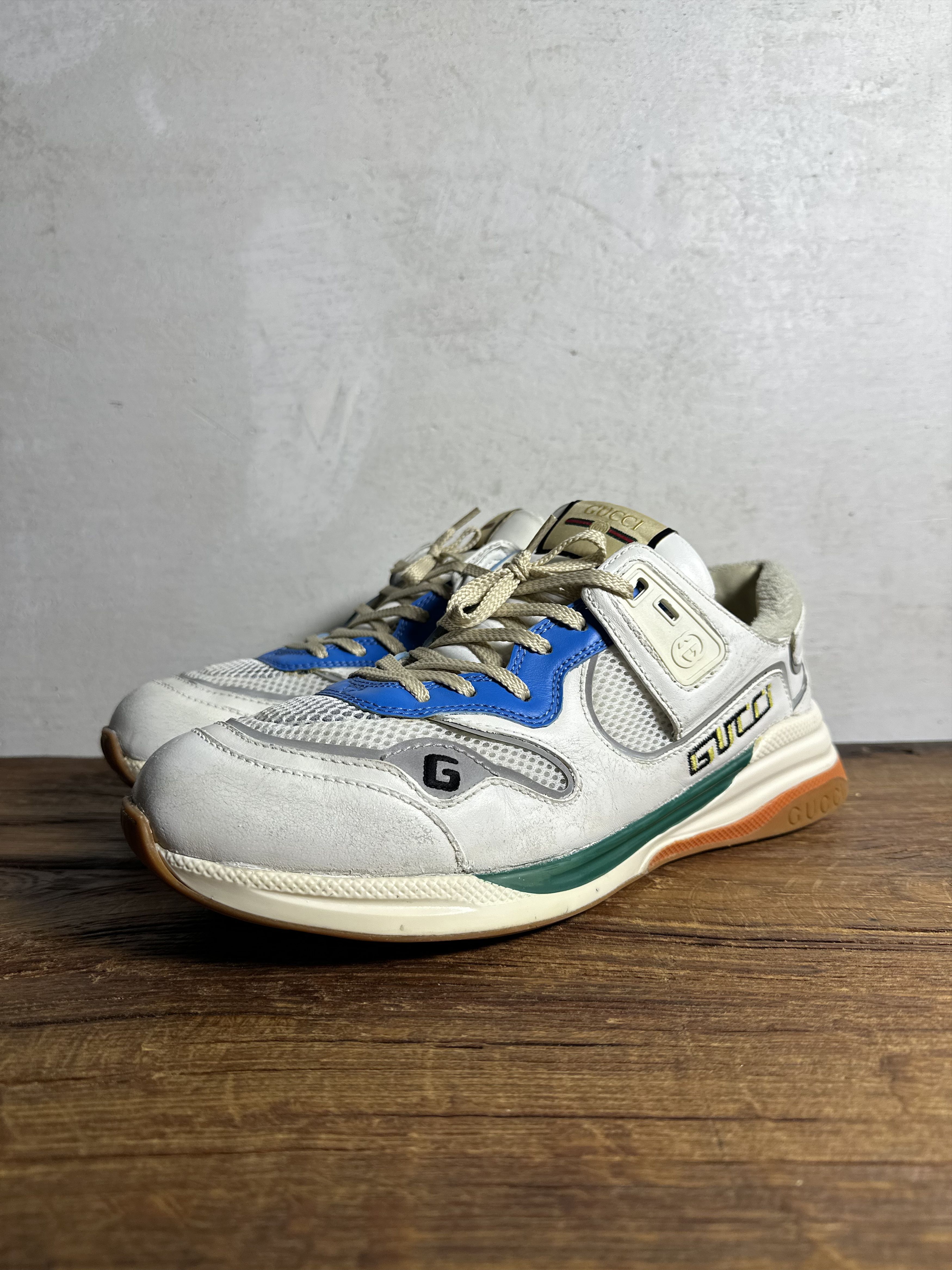 Gucci Gucci Ultrapace Distressed White Sneakers Size US 10 / EU 43 - 2 Thumbnail