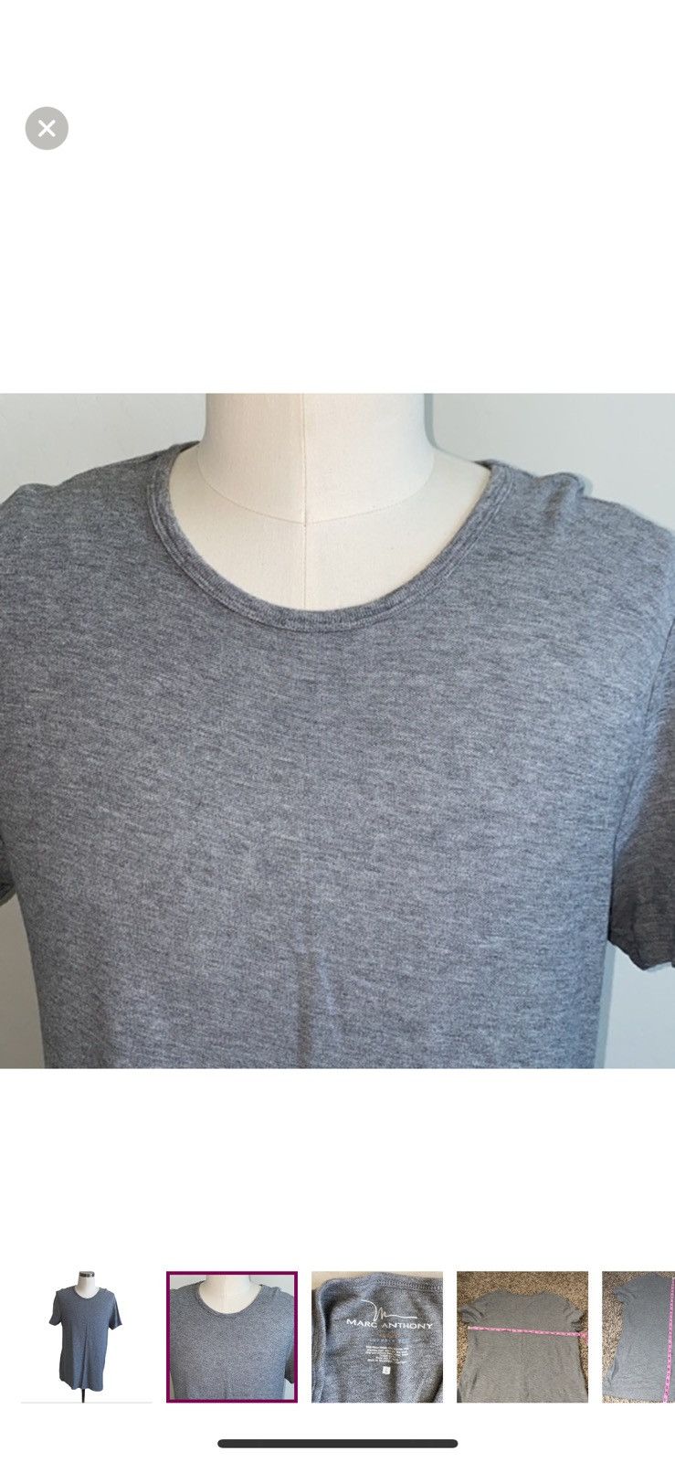 Marc Anthony Marc Anthony large grey slim fit tee Size US L / EU 52-54 / 3 - 5 Thumbnail