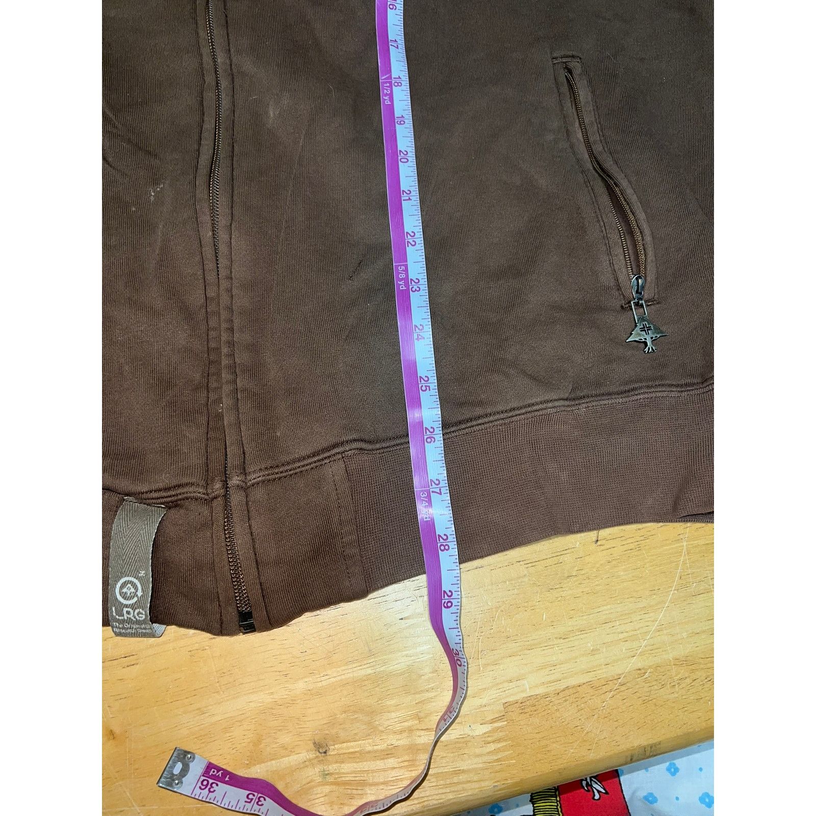 Vintage Y2K LRG Brown Hoodie Full Zip Lifted Research 2000s Size XL Size US XL / EU 56 / 4 - 13 Thumbnail