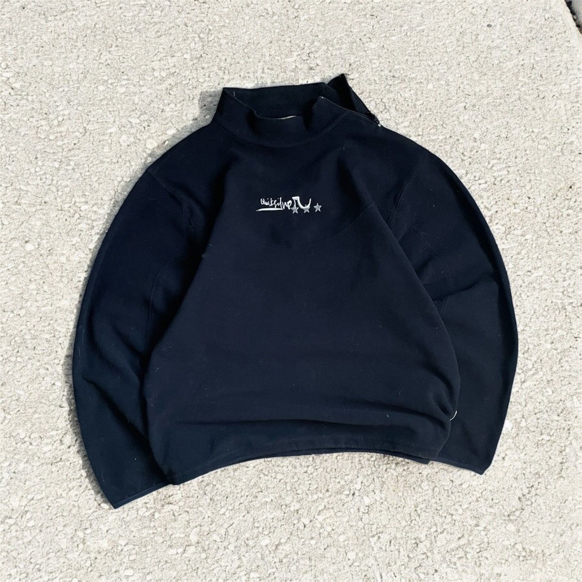 Quiksilver × Vintage Quiksilver Fleece Gorpcore Mini Logo Black Jacket Zip Size US M / EU 48-50 / 2 - 1 Thumbnail