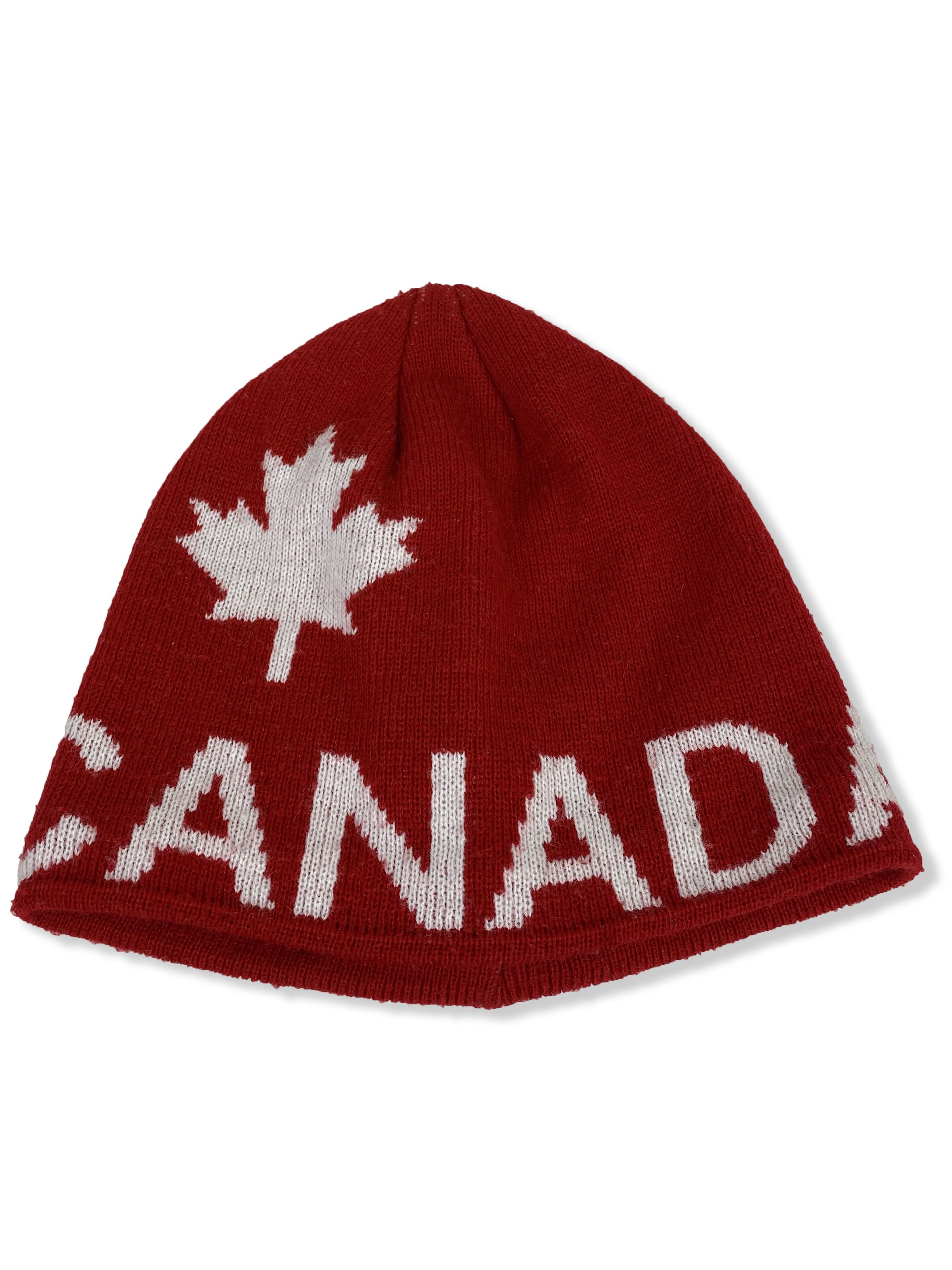 Vintage Vintage CANADA Big Logo Red Winter Warm Hat M Size ONE SIZE - 1 Thumbnail