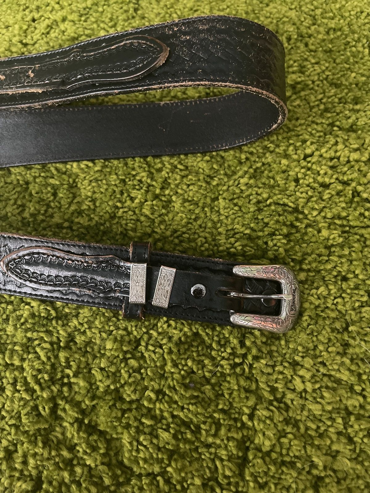 Cowboy Equipment × Genuine Leather × Nocona Nocona Belt Co. 1990s vintage real leather western cowboy Size 32 - 2 Thumbnail