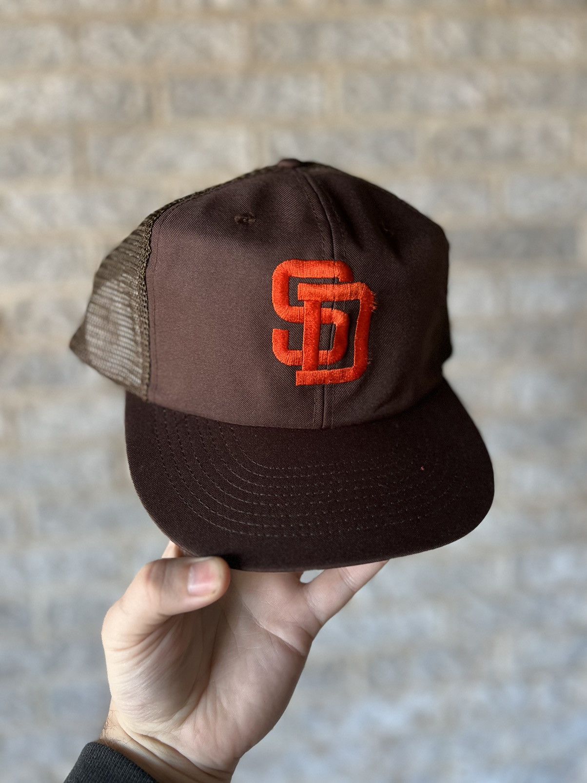 Sports Specialties × Vintage Vintage 90’s MLB San Diego Padres Trucker SnapBack Hat Size ONE SIZE - 1 Thumbnail