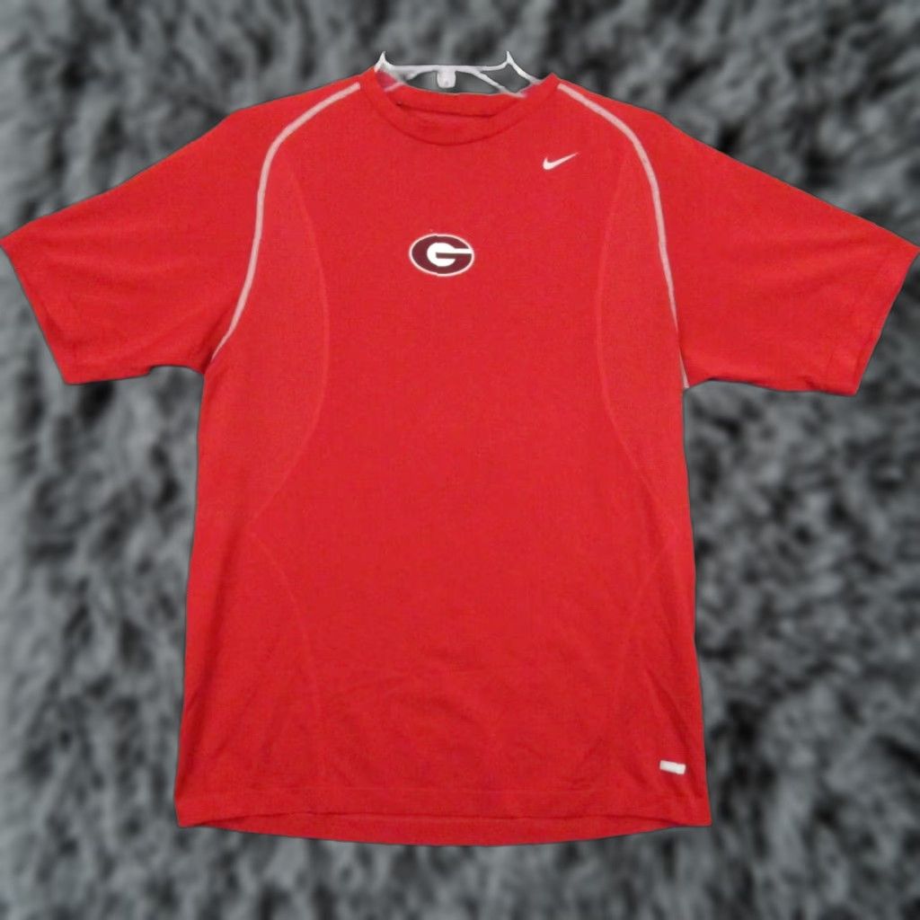 Nike Nike Georgia Bulldogs Shirt Small Mens Pro Combat Red Short Sleeve Size US S / EU 44-46 / 1 - 1 Thumbnail