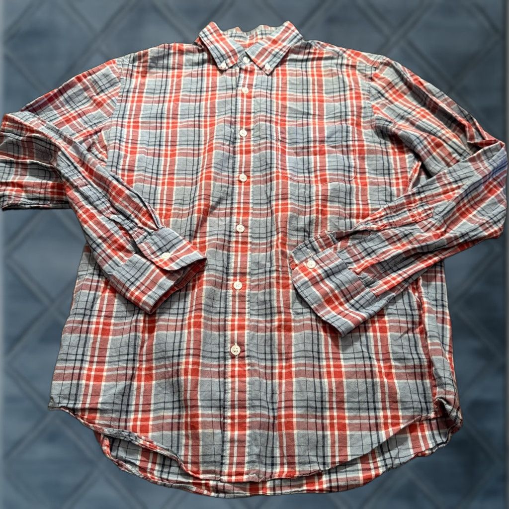 J.Crew J.CREW Shirt Mens M Plaid Light Chambray Cotton Button-Up Adult Size US M / EU 48-50 / 2 - 1 Thumbnail