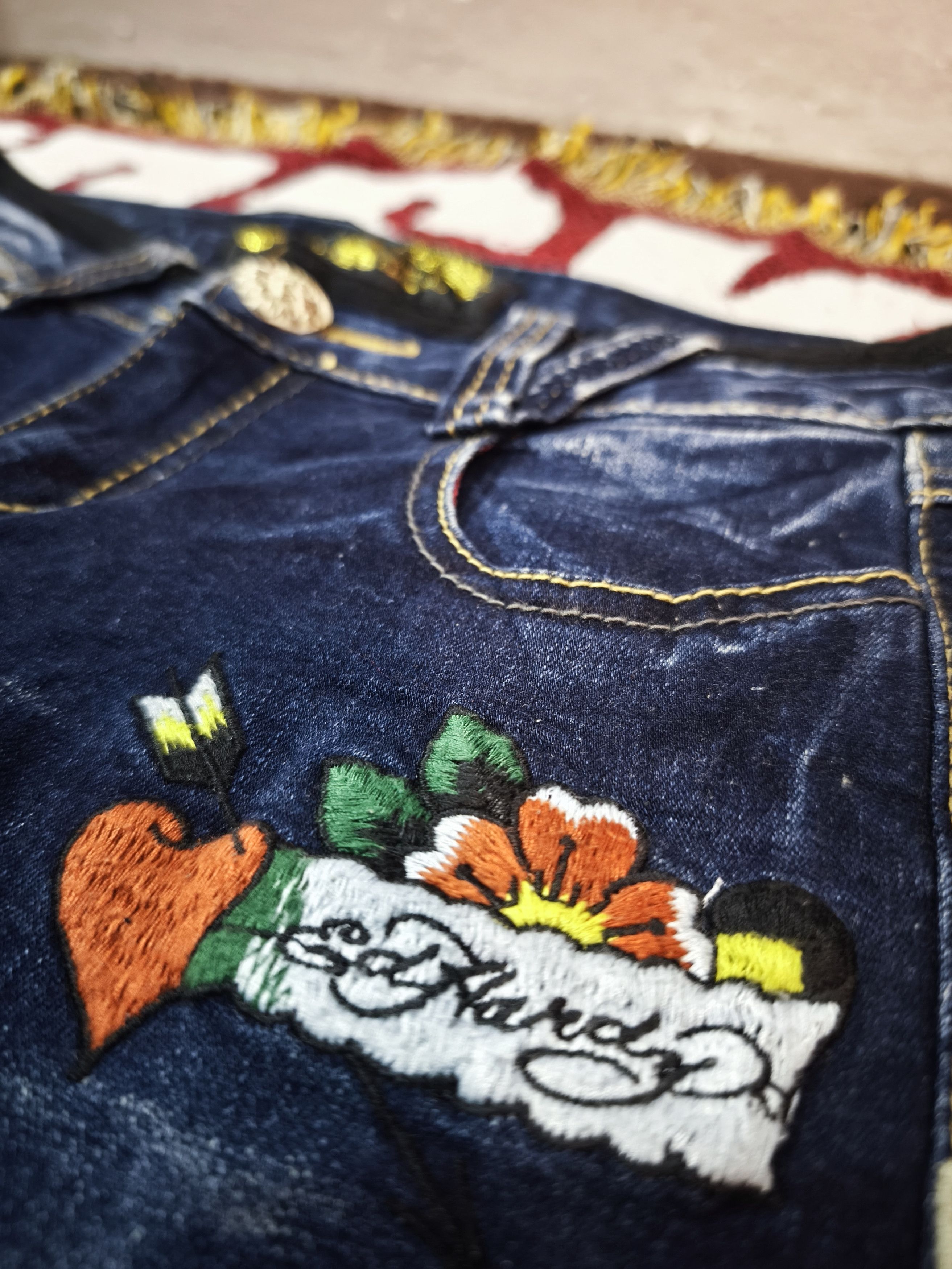 Ed Hardy Very Rare!!! Ed Hardy x Dr Pepper Embroidered Jeans. Size US 31 - 8 Thumbnail