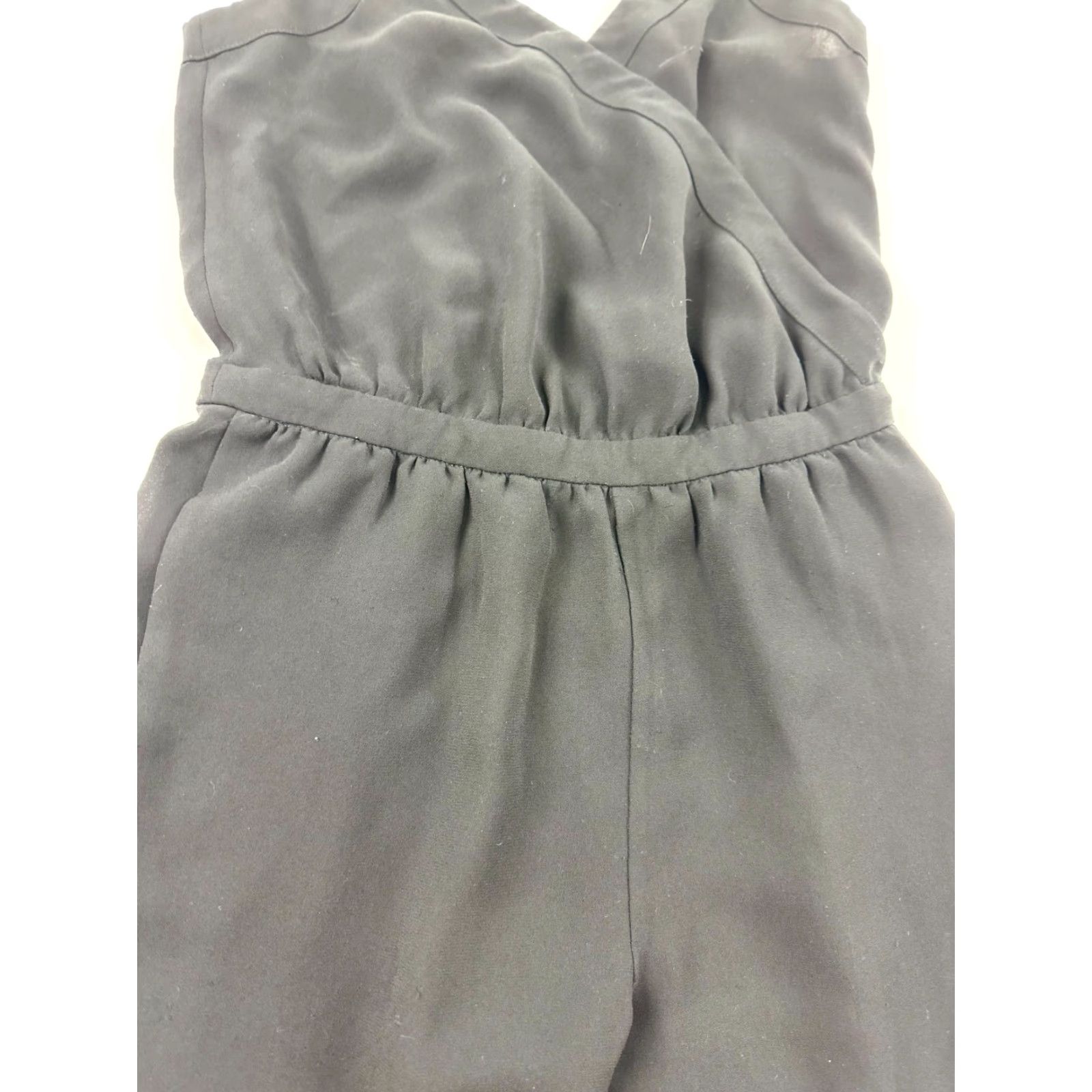 Madewell Madewell Jumpsuit Womens XS Black Casual Spaghetti Strap V-Neck Tapered Leg Size 26" / US 2 / IT 38 - 4 Thumbnail
