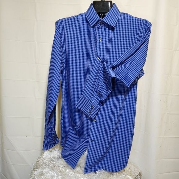 Banana Republic Banana Republic Non-Iron Slim Fit Long Sleeve Plaid Men's Sh Size US M / EU 48-50 / 2 - 5 Thumbnail