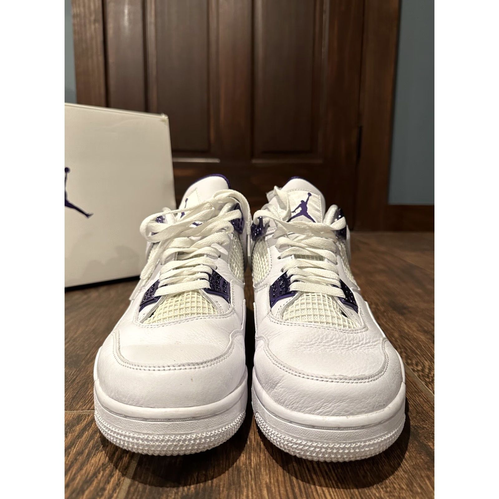 Nike VINTAGE Nike Air Jordan 4 Retro White Purple CT8527-115 Sneaker Mens 11 Nike Air Retro 90s Size US 10 / EU 43 - 2 Thumbnail