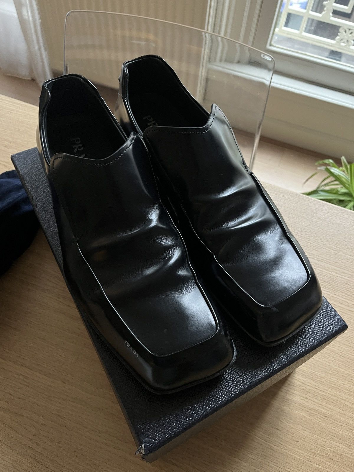 Prada Prada SS24 Razor Brushed Leather Loafers - UK10 Size US 11 / EU 44 - 2 Thumbnail