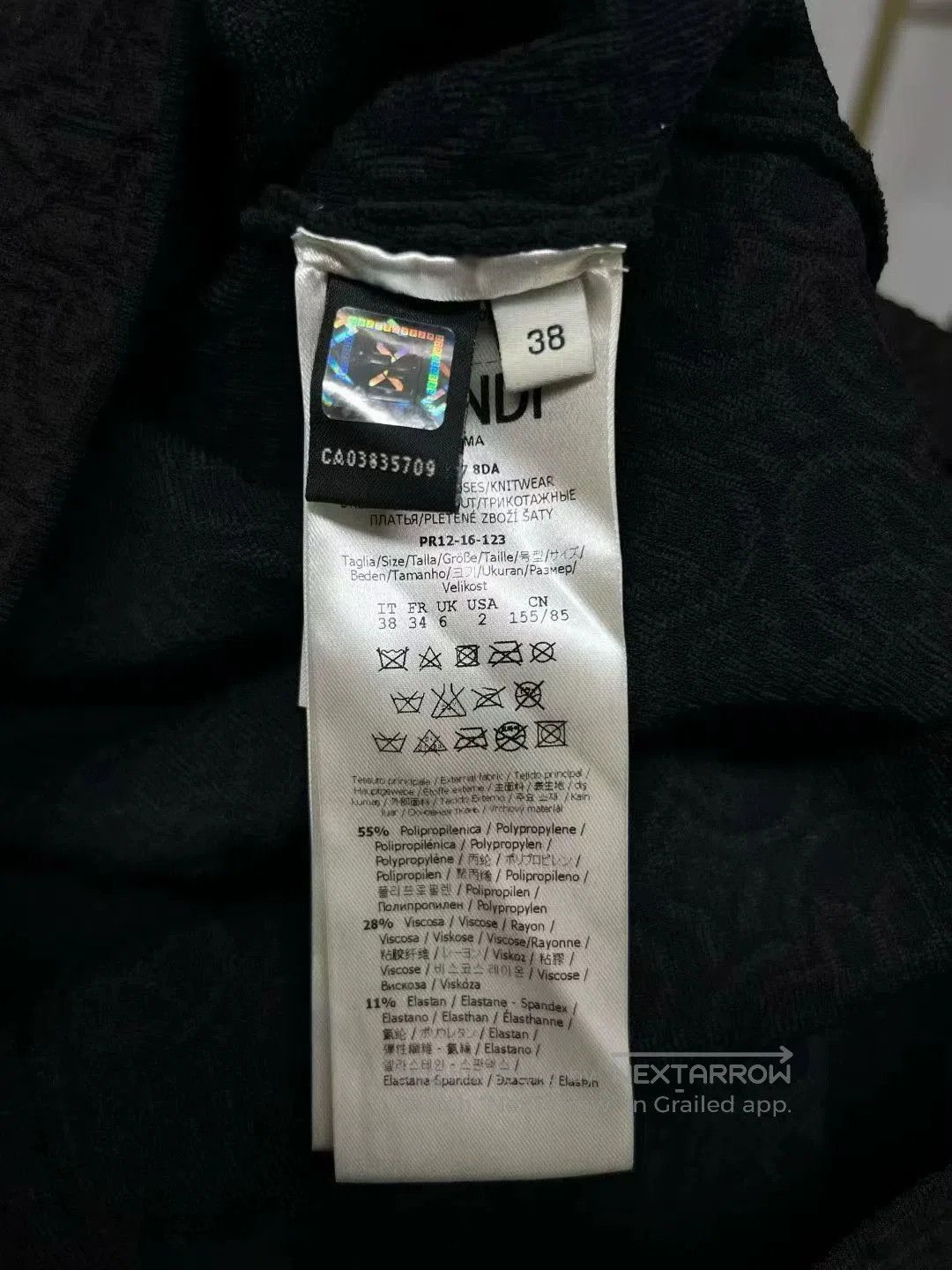 Fendi FENDI Black Embellished Dress. Size ONE SIZE - 6 Thumbnail