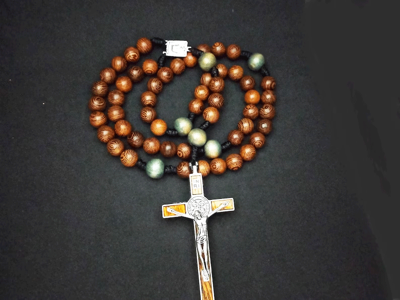 Other Saint Benedict Rosary Necklace Chain Catholic Church Jesus Size ONE SIZE - 1 Thumbnail
