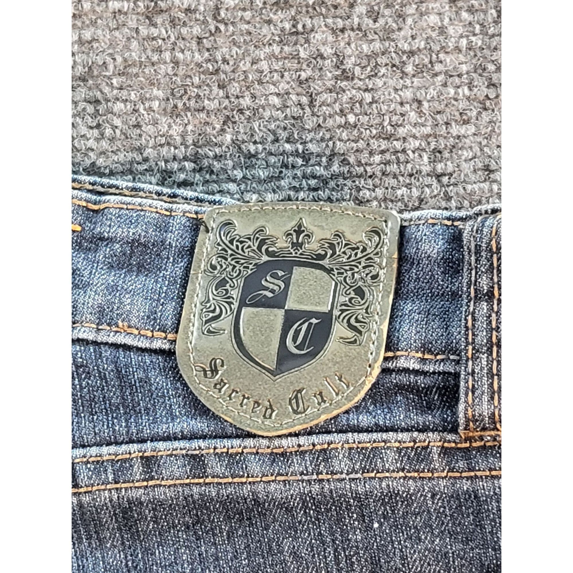 Other Sacred Cult Jeans Men Sz 36 Blue Denim Straight Leg Streetwe Size US 36 / EU 52 - 2 Thumbnail