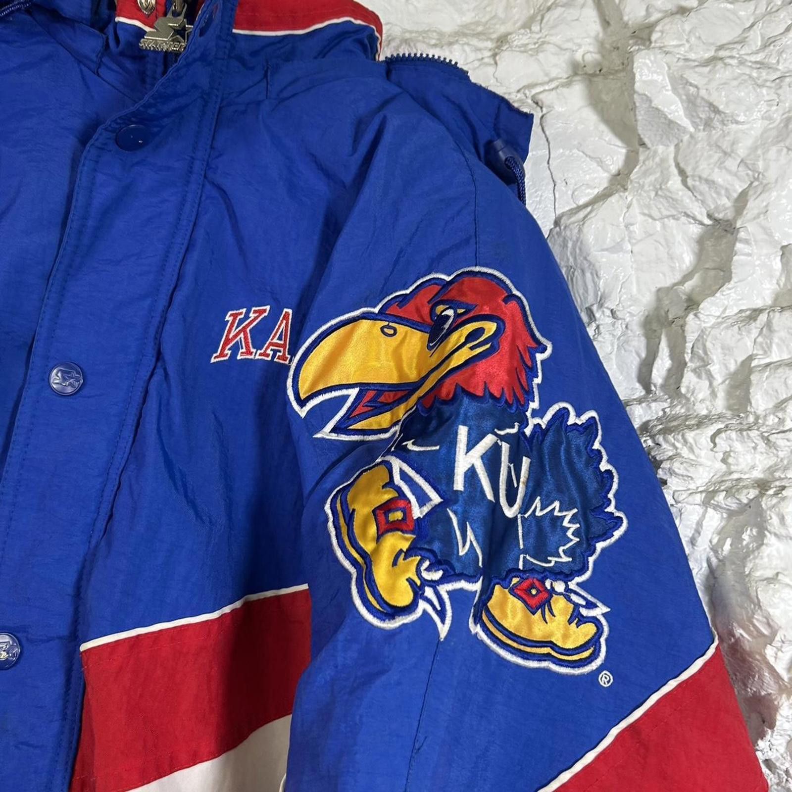 Starter 90’s Starter Kansas Jayhawks Puffer Jacket Size Small Size US S / EU 44-46 / 1 - 2 Thumbnail