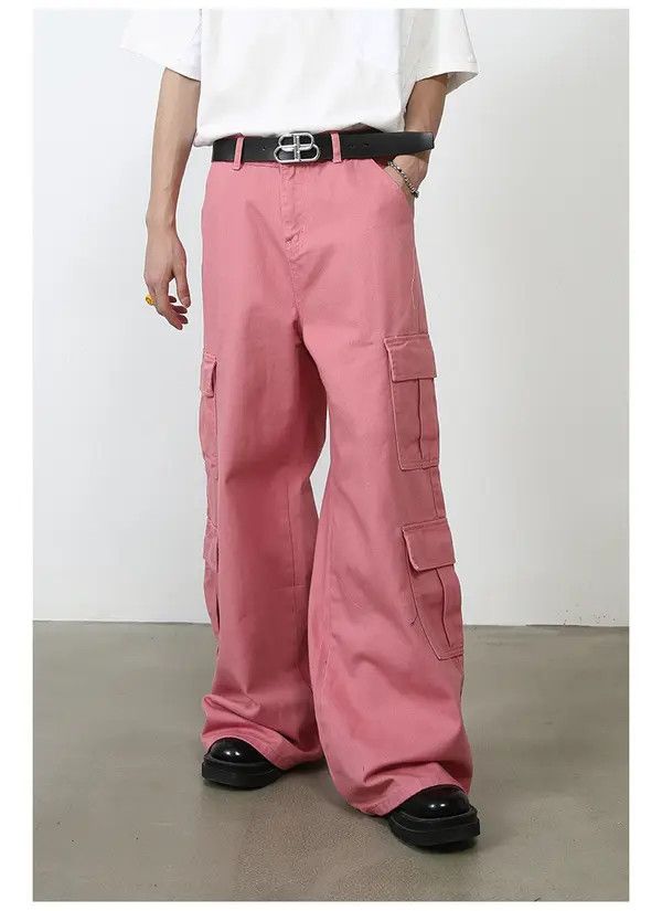 Japanese Brand Japanese retro high street straight wide-leg work trousers Size US 32 / EU 48 - 2 Thumbnail