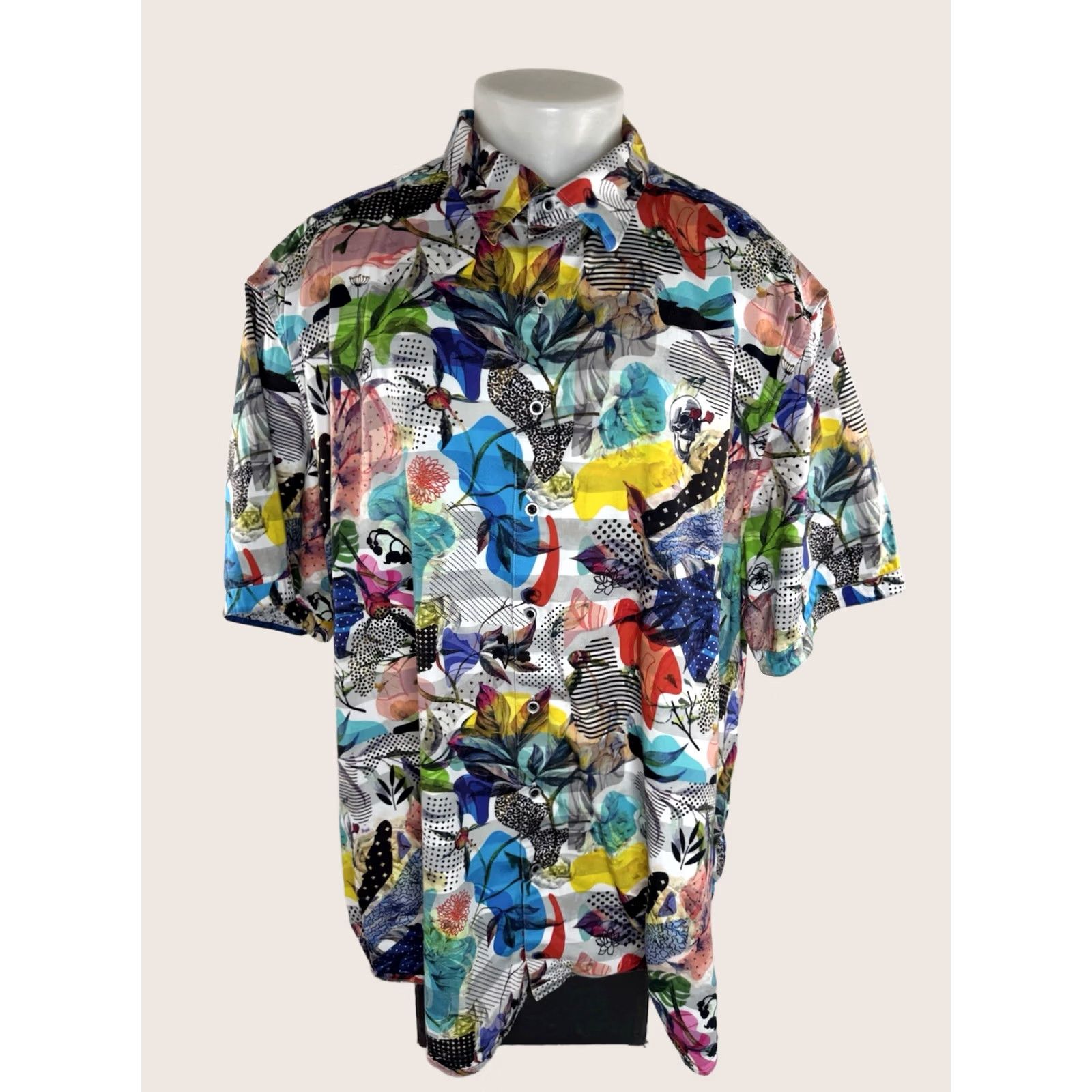 Robert Graham Robert Graham Skull Floral Print Colorful Mens 4XL Shirt Size US XXL / EU 58 / 5 - 1 Thumbnail