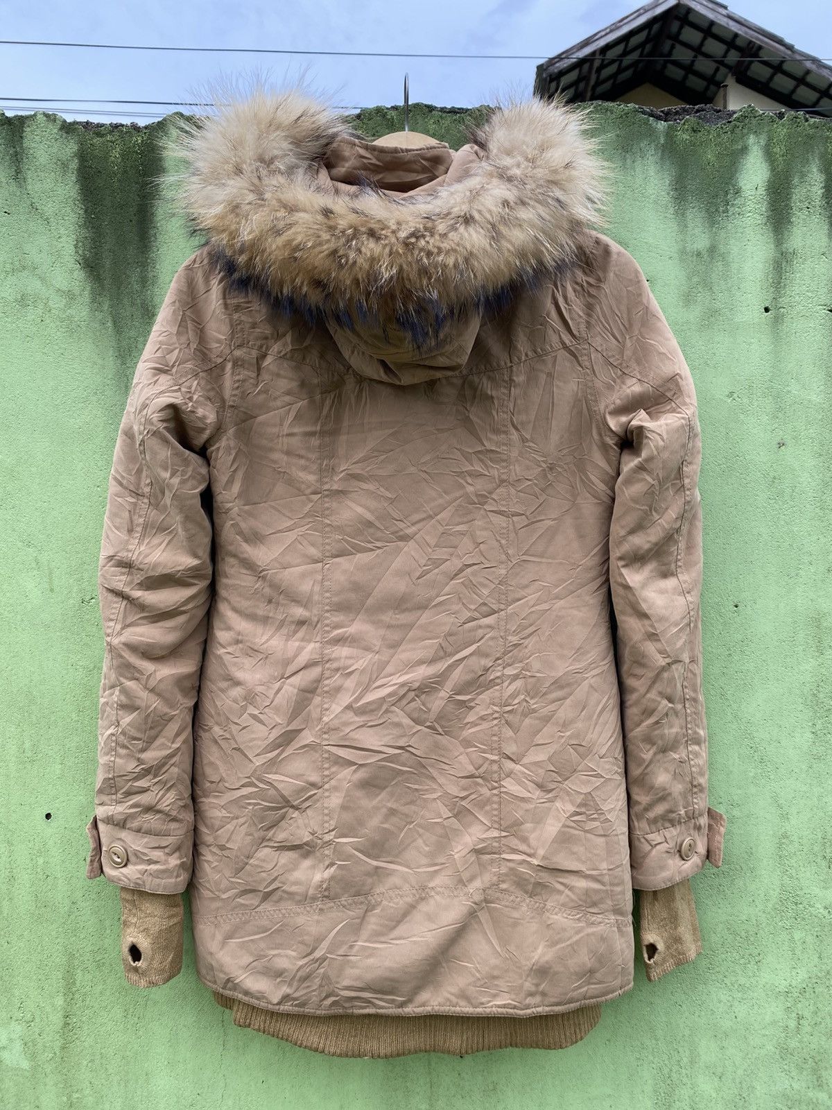 SLY Sly Tan Fur Hood Parka Jacket Heavy Winter Military Style Size ONE SIZE - 2 Thumbnail