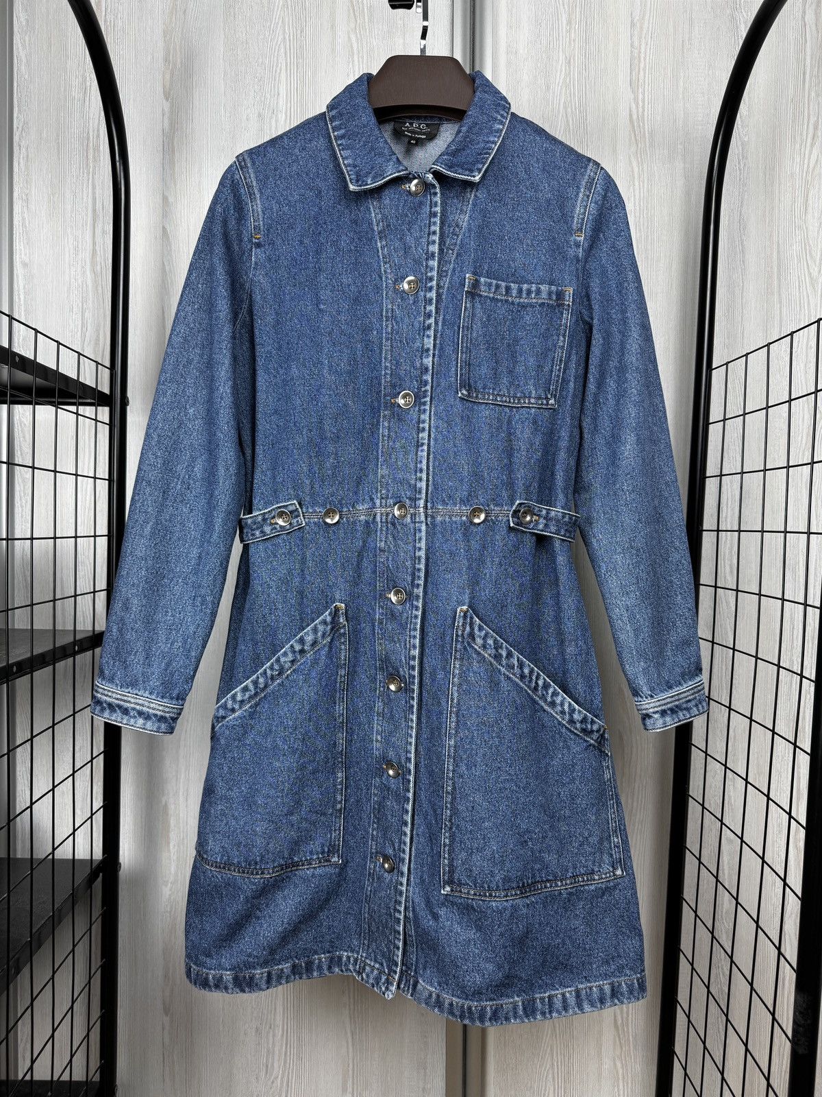 A.P.C. A.P.C Spring Denim Mini Shirt Dress size 40 Size M / US 6-8 / IT 42-44 - 2 Thumbnail