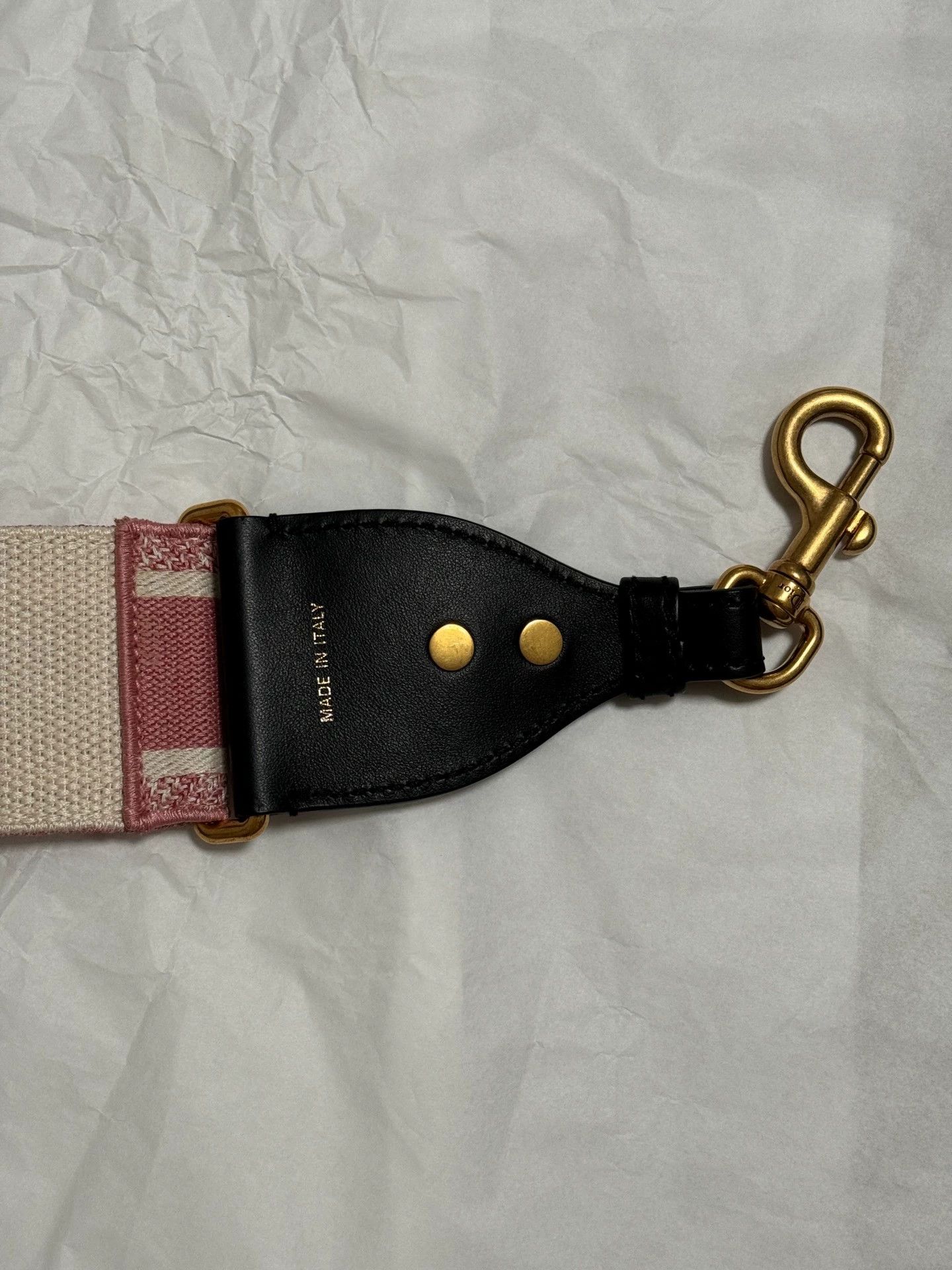 Dior Dior Pink Canvas Leather Ends Strap Size ONE SIZE - 4 Thumbnail