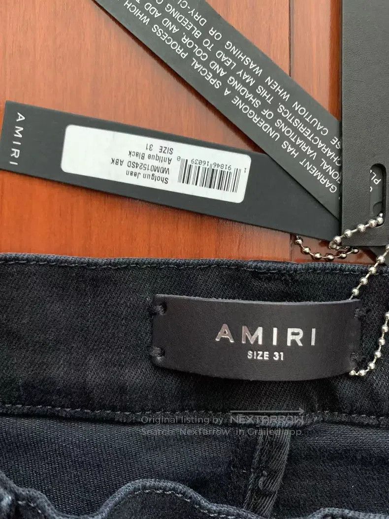 Amiri Amiri Classic Destroyed Vintage Black Jeans, Size 31 Size US 31 - 2 Thumbnail