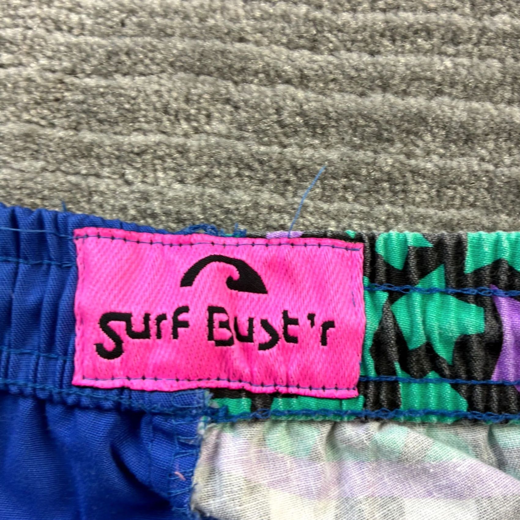 Vintage VINTAGE Surf Bustrs Shorts Mens Large Blue Geometric USA Made 90s Surfwear Cotton Casual Size US 33 - 4 Thumbnail