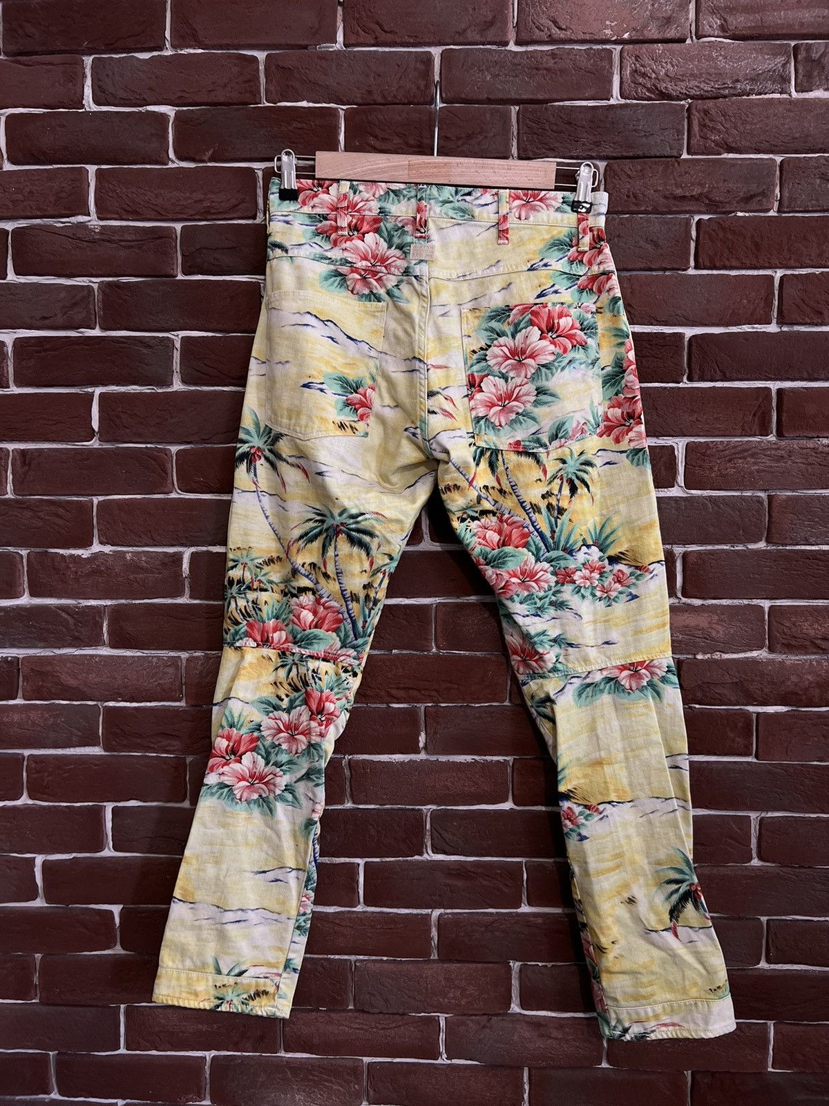 G-Star × Pharrell Rare Pharrell G Star Raw Palms Print Biker Pant Avant Garde Size US 29 - 2 Thumbnail