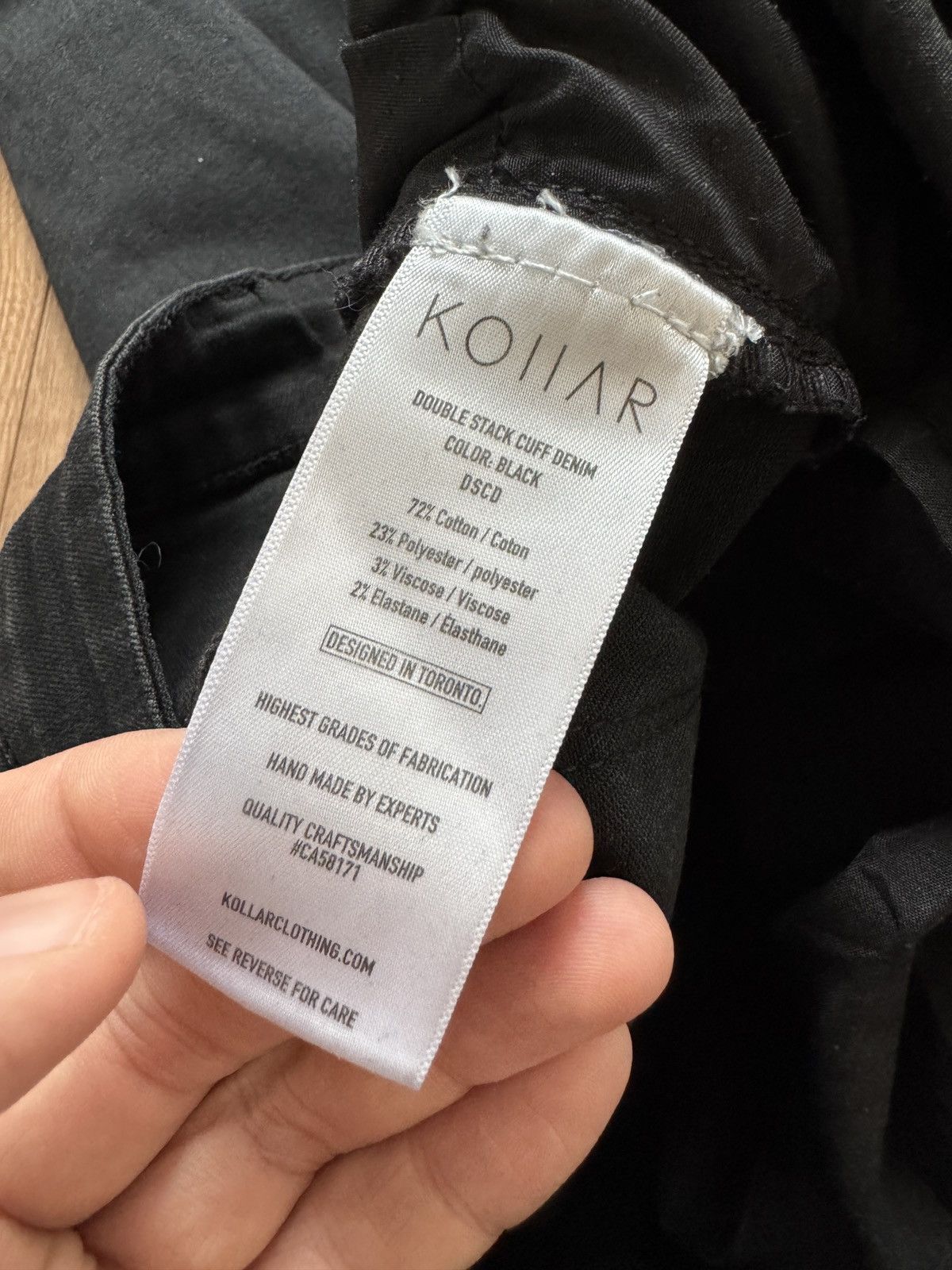 Kollar Clothing Black Distressed Double Stacked Cuff Kollar Clothing Denim Size US 32 / EU 48 - 6 Thumbnail