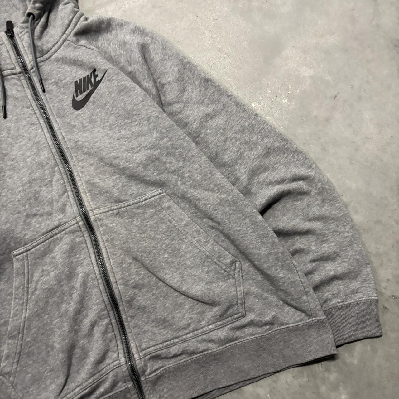 Nike × Vintage Crazy Vintage Y2K/2000s Grey Nike Streetwear Essential Zip Up Hoodie! Size US M / EU 48-50 / 2 - 4 Thumbnail