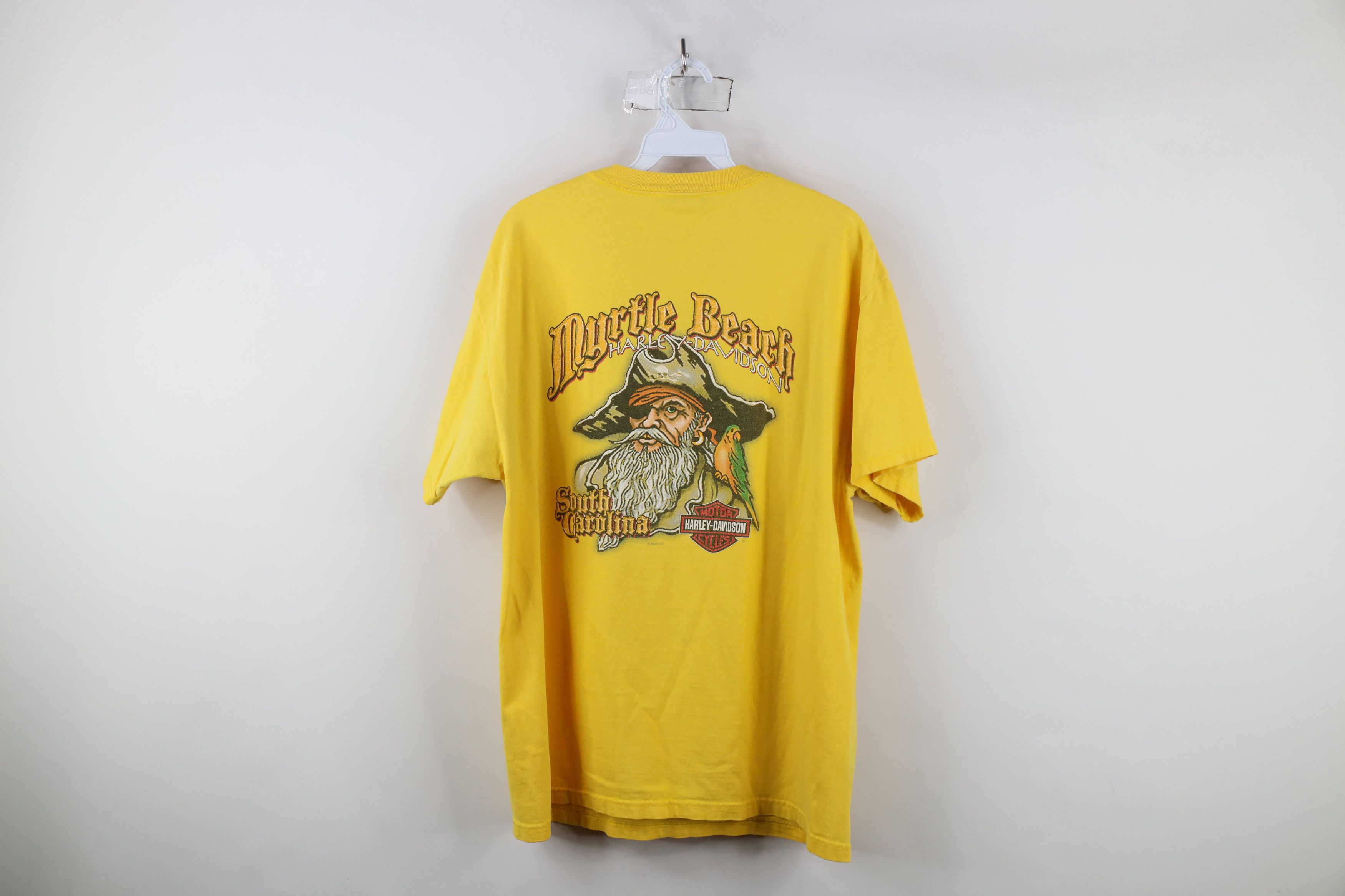 Harley Davidson × Vintage Vintage Y2K 2004 Harley Davidson Flames Pirate T-Shirt USA Size US L / EU 52-54 / 3 - 13 Thumbnail
