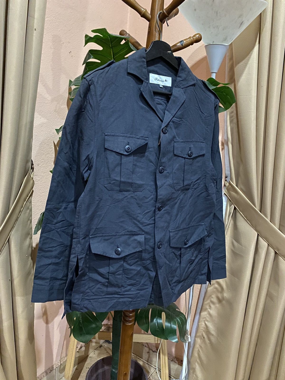 Japanese Brand Fukurou Japanese Workwear Field Jacket – Navy Four-Pocket Size US M / EU 48-50 / 2 - 5 Thumbnail