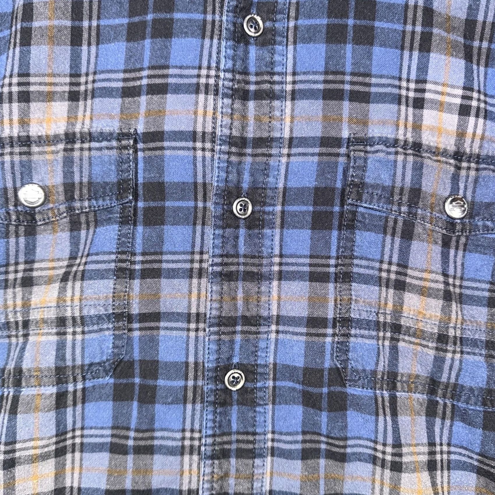 Harley Davidson Harley-Davidson Shirt Men's L Plaid Button-Up Blue Short Sleeve Casual 115th Anniversary Size US L / EU 52-54 / 3 - 5 Thumbnail