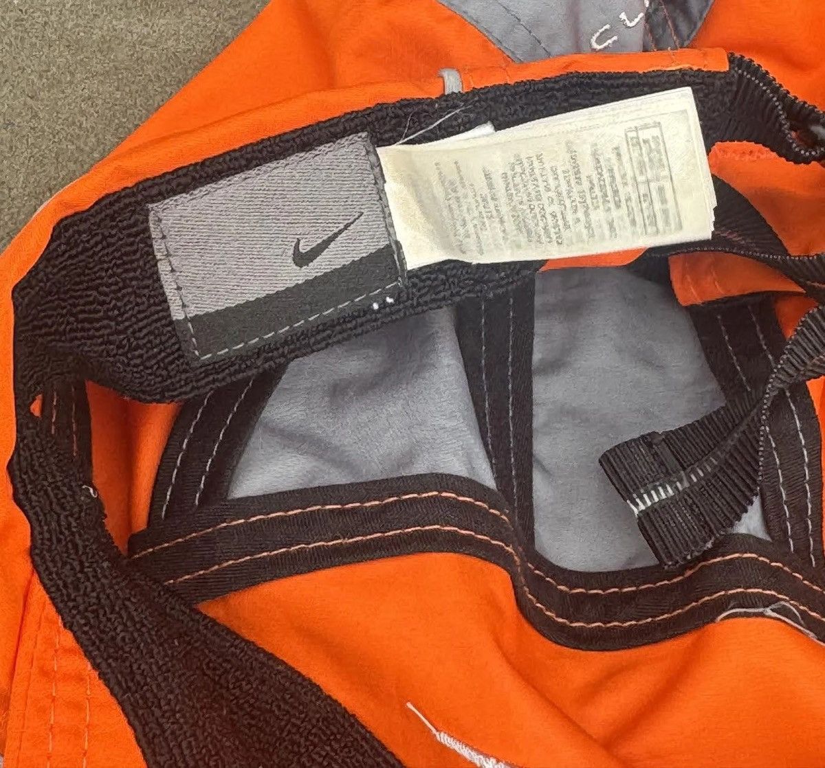 Nike Vintage Nike Clima Fit Orange / Grey Hat Size ONE SIZE - 6 Thumbnail