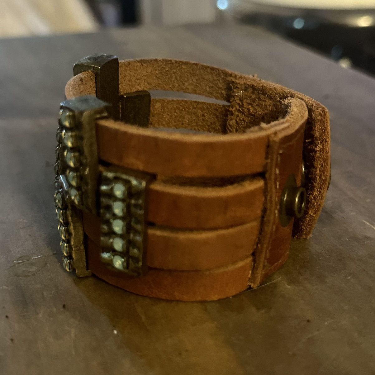 Other Leatherock wide leather bracelet Size ONE SIZE - 3 Thumbnail