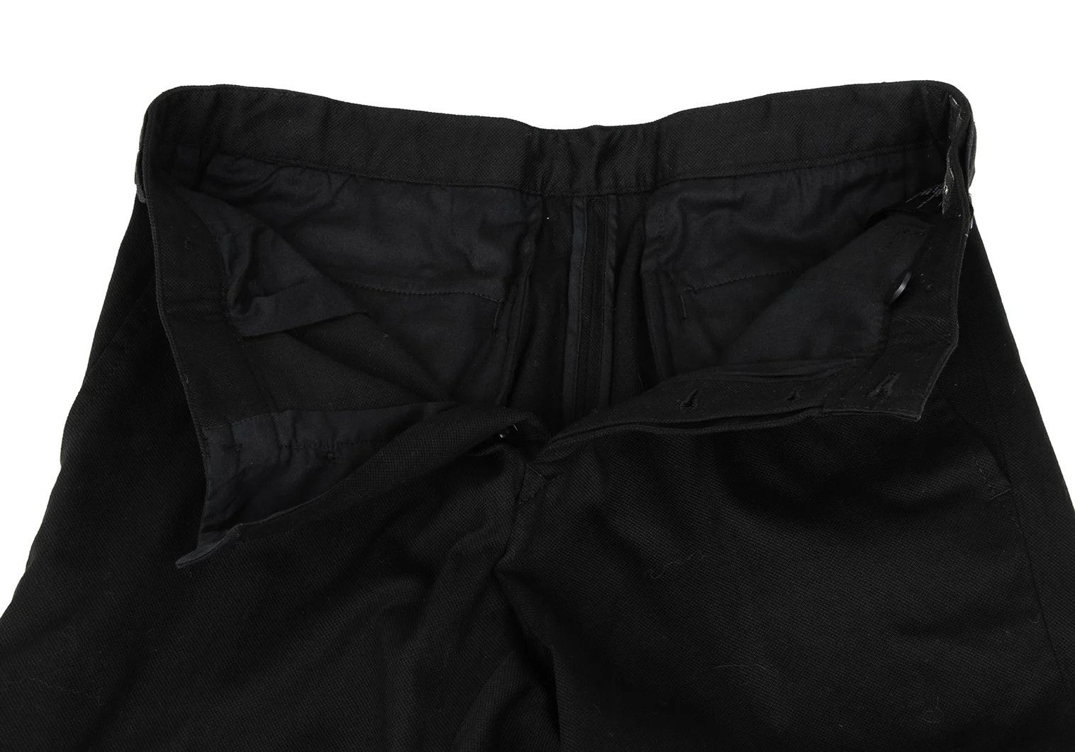 Ann Demeulemeester Cotton Neat Tuck Stretch Pants in Black XXS Size US 26 / EU 42 - 8 Thumbnail