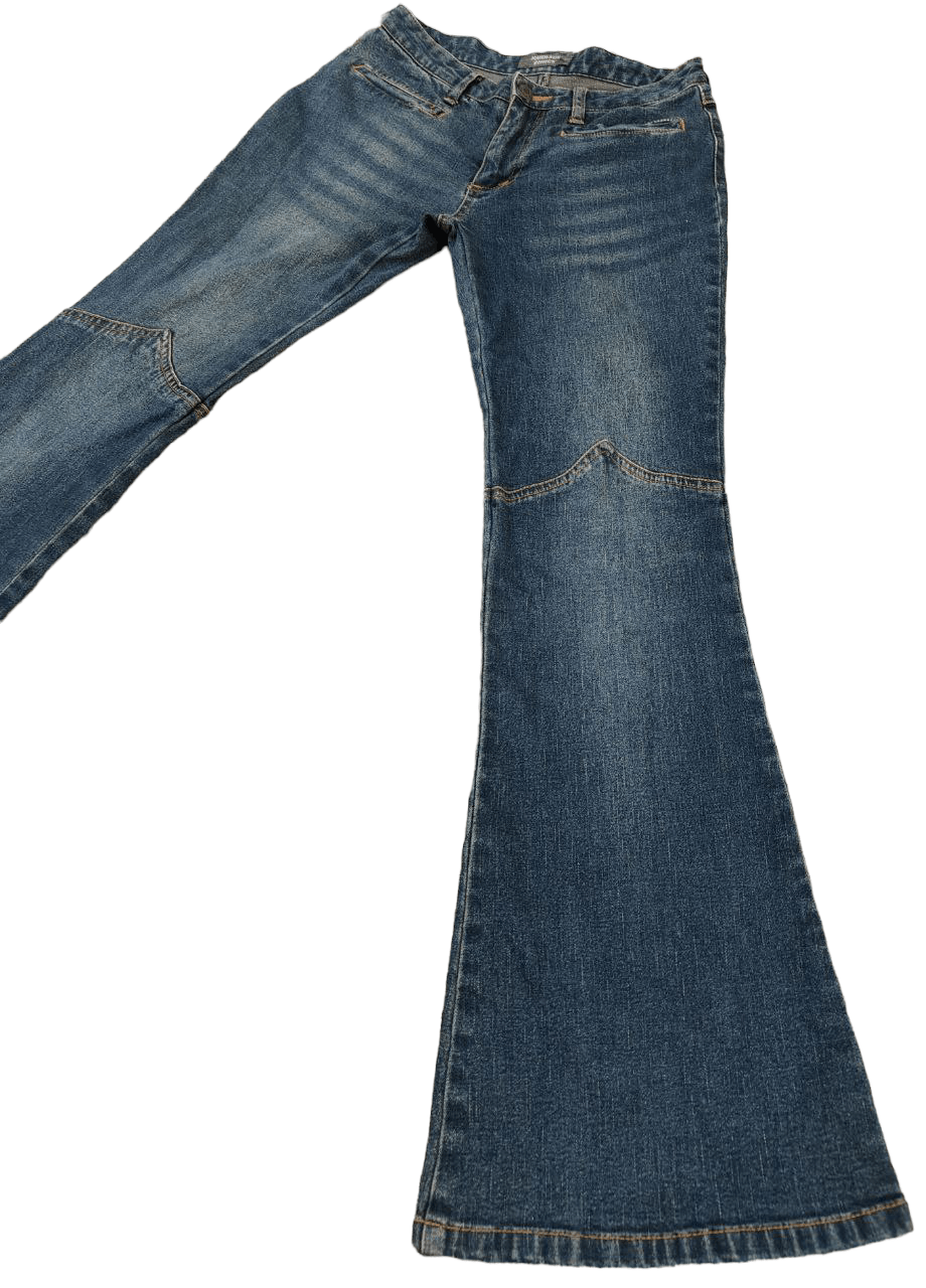 image of If Six Was Nine x Le Grande Bleu L G B Jouer Aux Echecs Flare Denim in Blue, Women's (Size 26)