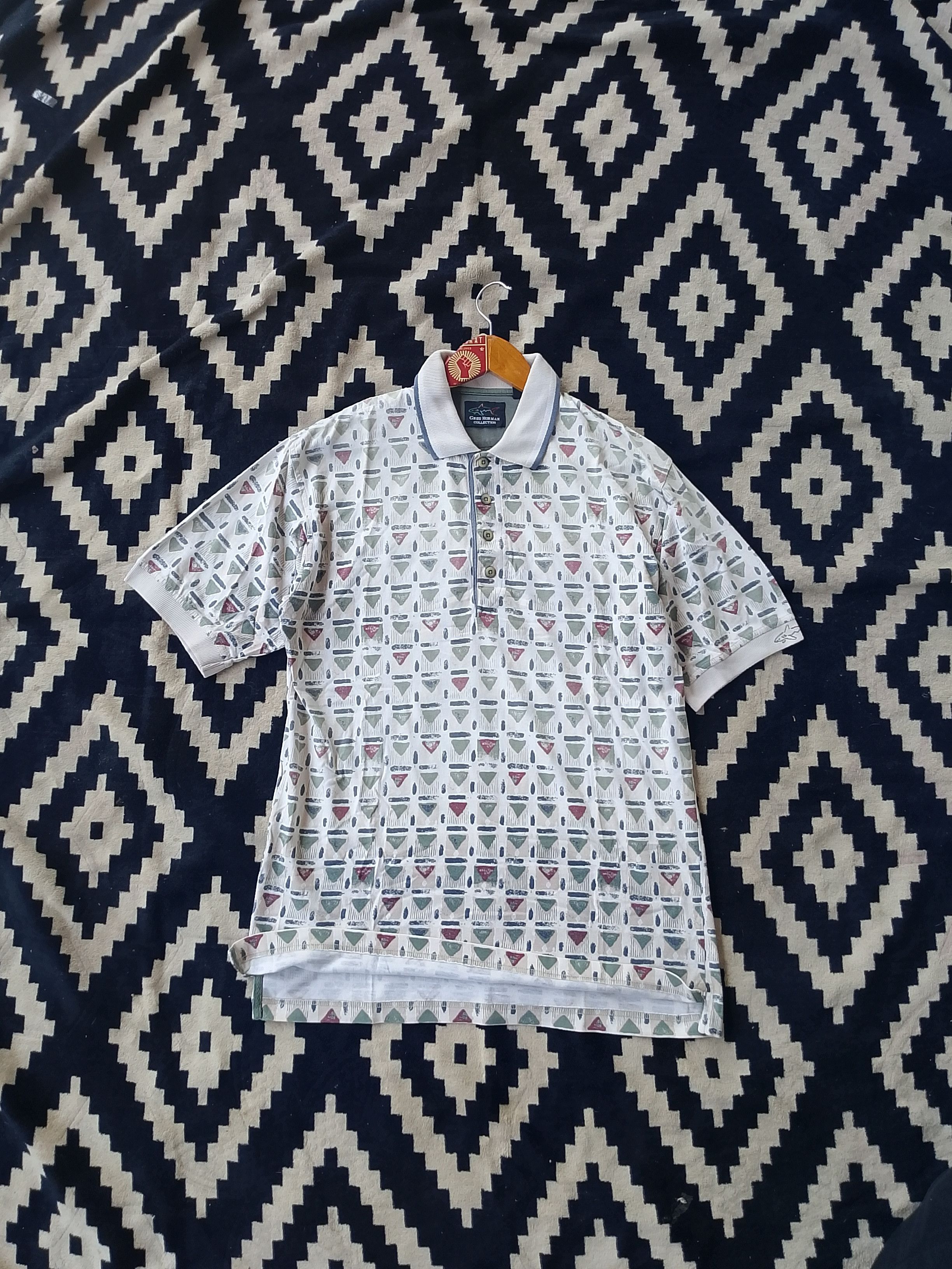 Greg Norman Vintage 90s Greg Norman Shark Geometric Golf Polo Kitsch Size US S / EU 44-46 / 1 - 3 Thumbnail