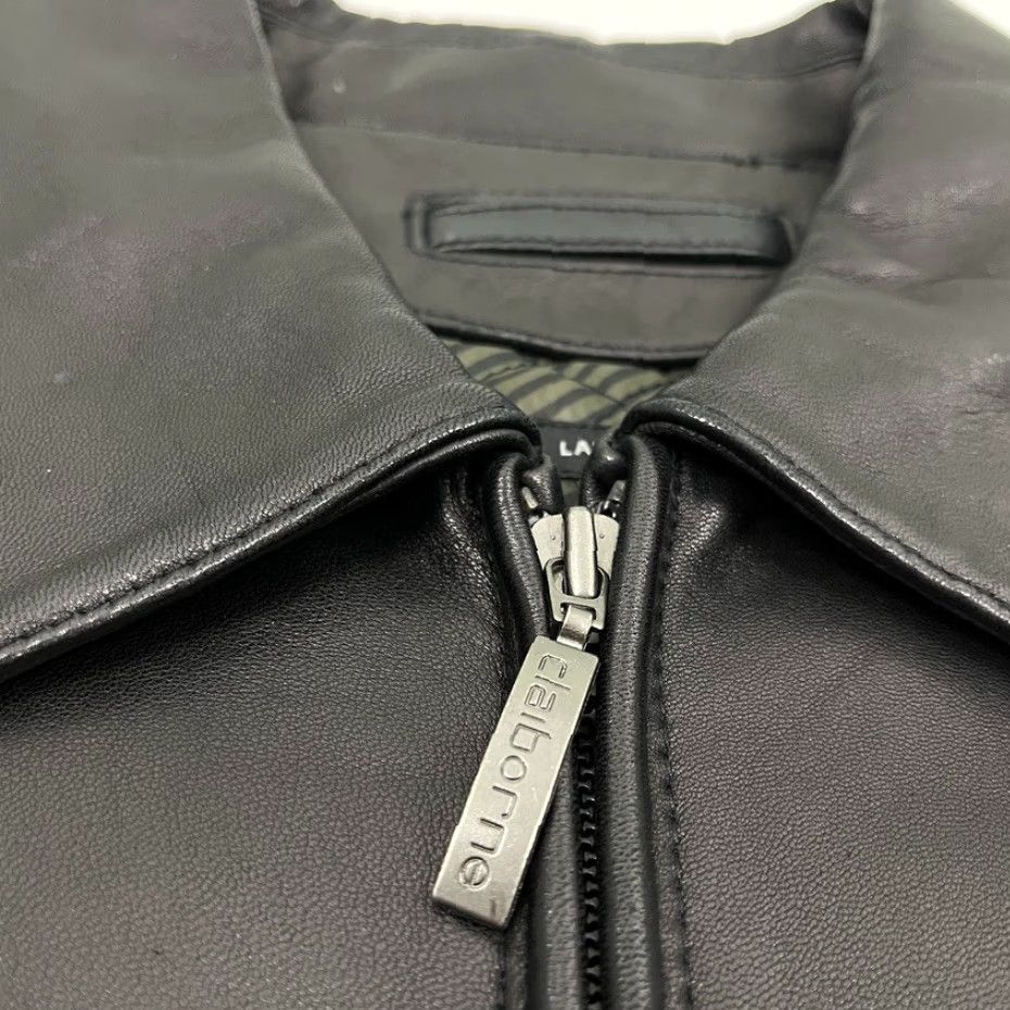 Liz Claiborne VINTAGE Claiborne Leather Jacket Mens L Full Zip Coat Black Size US L / EU 52-54 / 3 - 7 Thumbnail